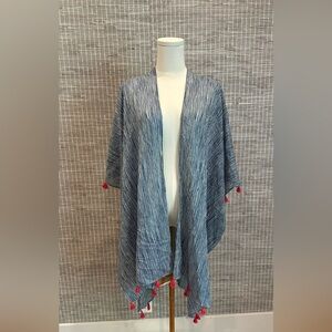 💙 NWT Rock Flower Paper Tassel Kimono Coverup 💙